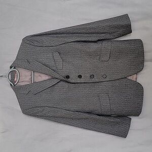 Slim Fit Striped Blazer, Wool, 4 Button Clouser, Size 38 REG, 4 hidden p…